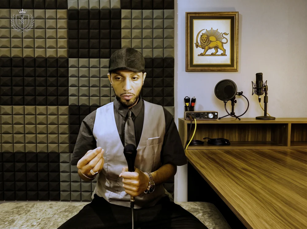 Shayan in his studio